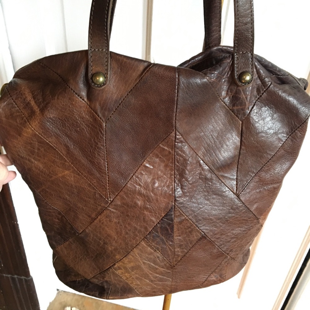Lucky brand leather patchwork purse